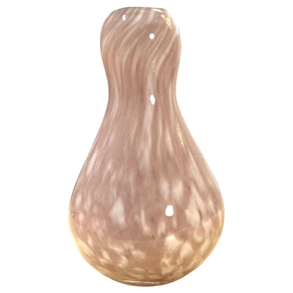 Blown Glass Pink Marble Mini Vase 4.5 inches